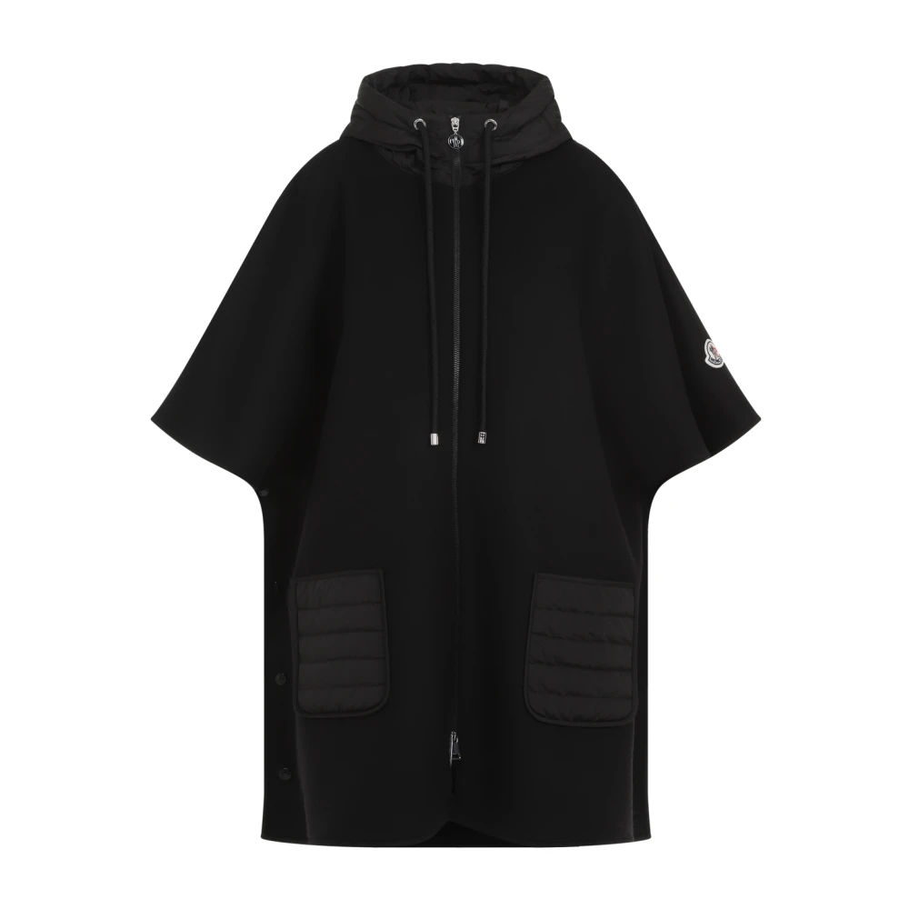 Moncler Zwarte Cape voor Ultieme Stijl Black Dames