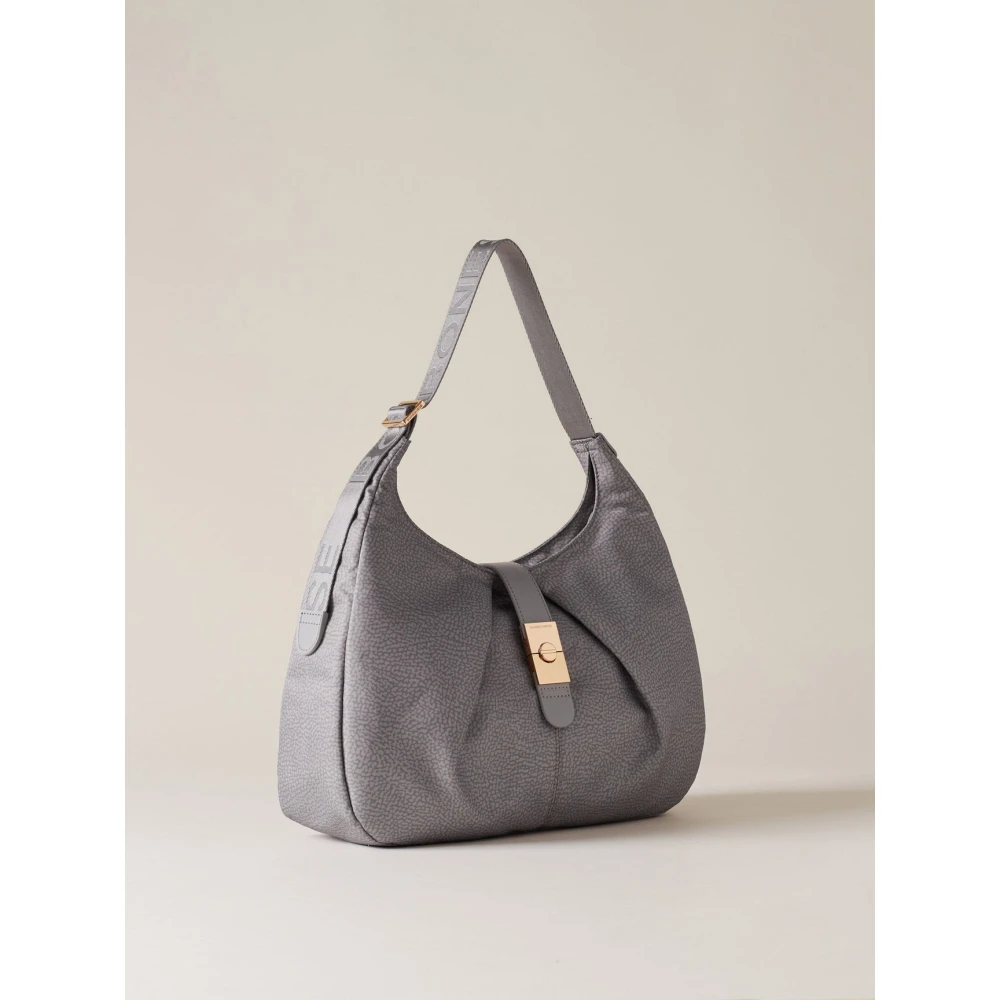 Borbonese Cloud Hobo Tas Gray Dames