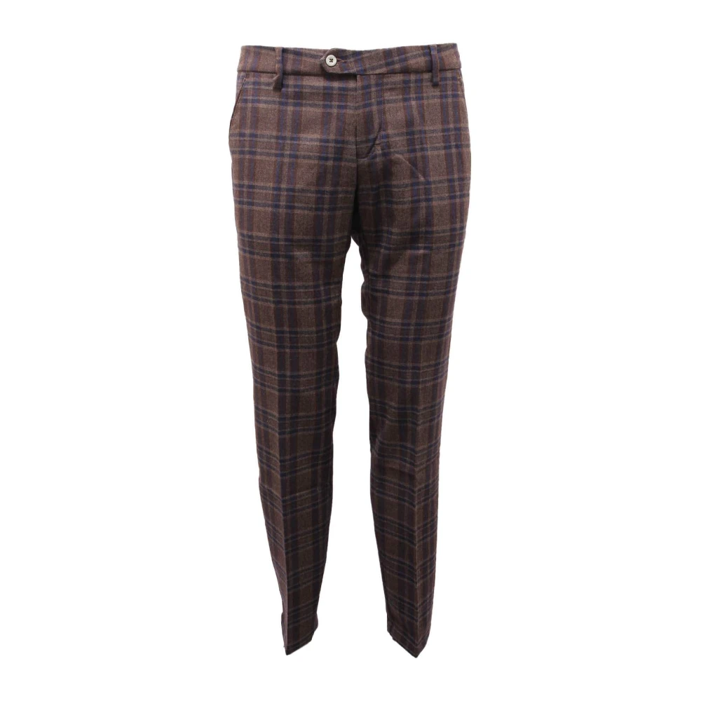 Michael Coal Men's Brown Wool Trousers - Slim-Fit Trousers - W35 - Trousers