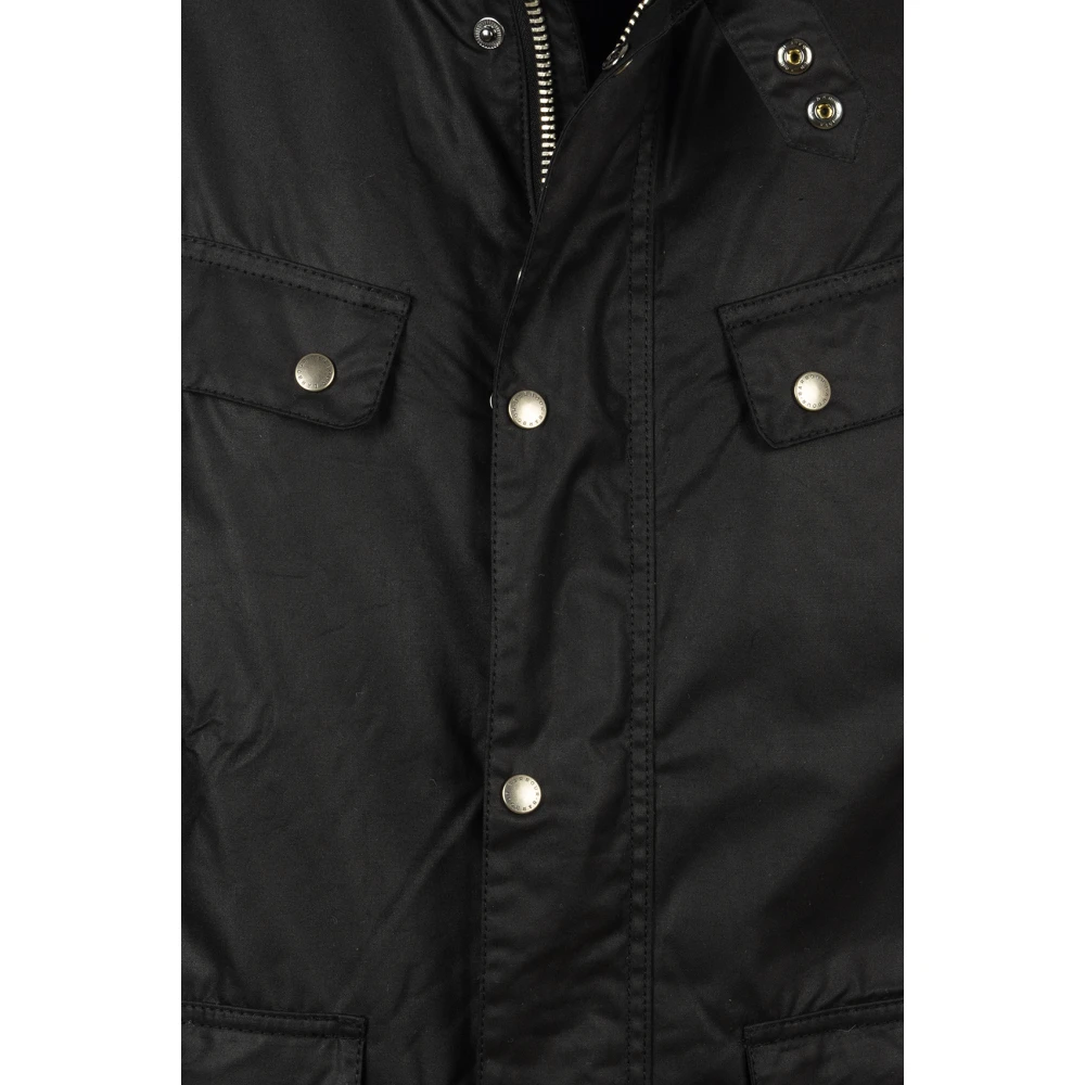 Barbour Zwarte International Duke Wax Jas Black Heren