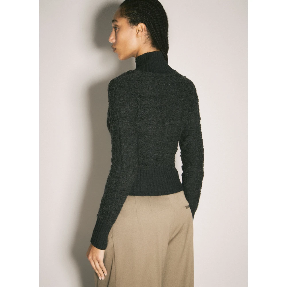 MM6 Maison Margiela Wol wollen trui met turtleneck Gray Dames