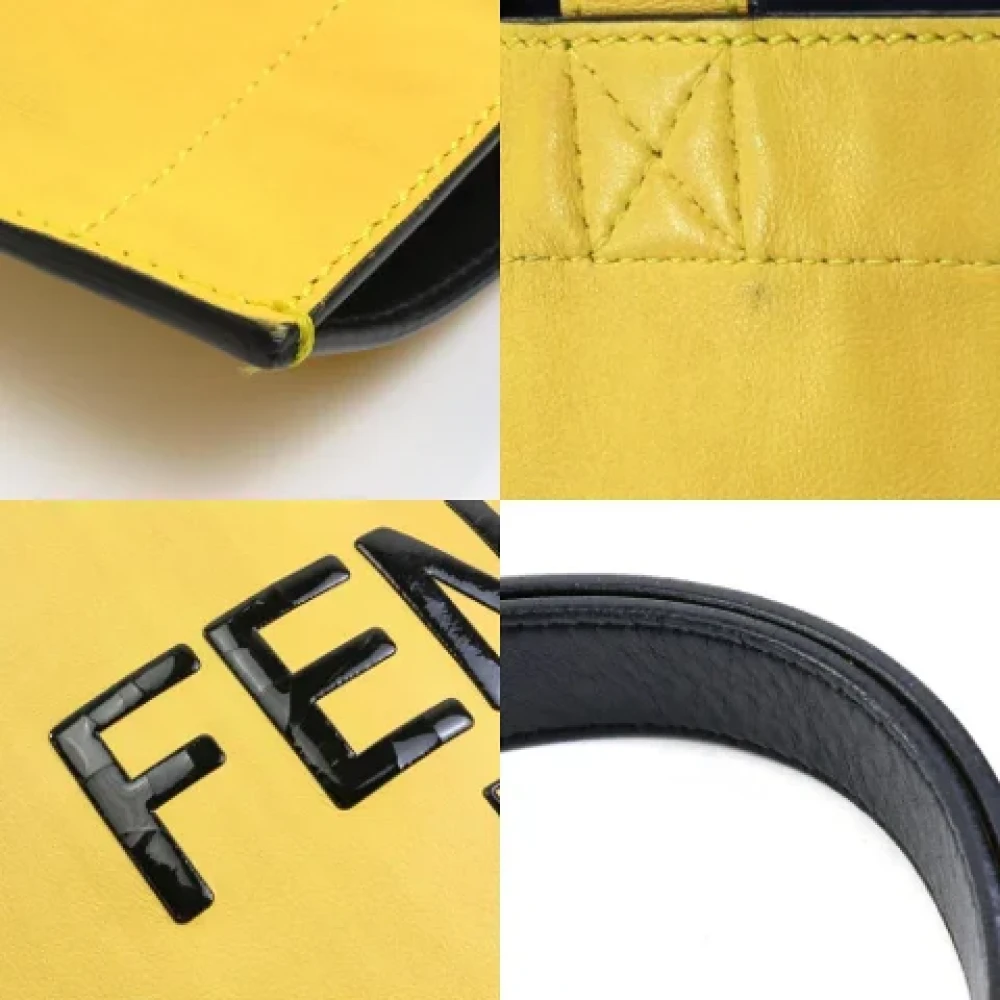 Fendi Vintage Pre-owned Leather shoulder-bags Yellow Heren