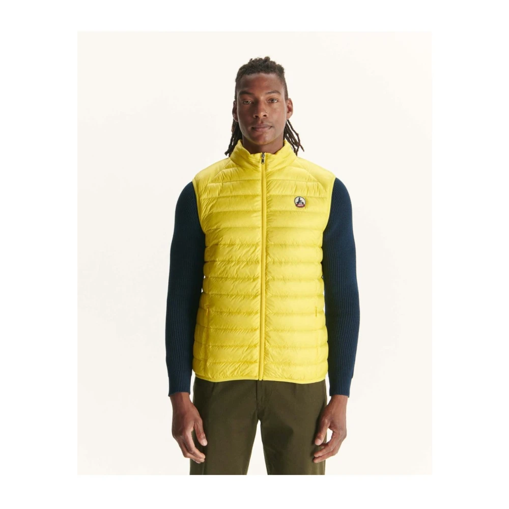 Jott Gele Puffer Vest Mouwloos Gewatteerd Yellow Heren