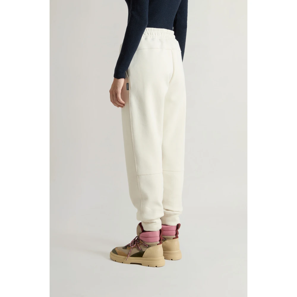 Woolrich Katoen Fleece Broek White Dames