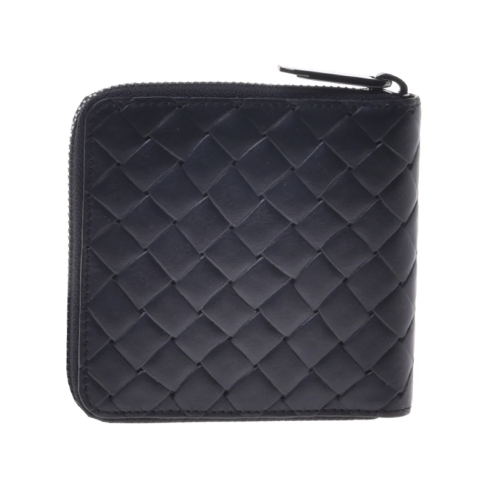 Baldinini Wallet in black woven print leather Black Heren