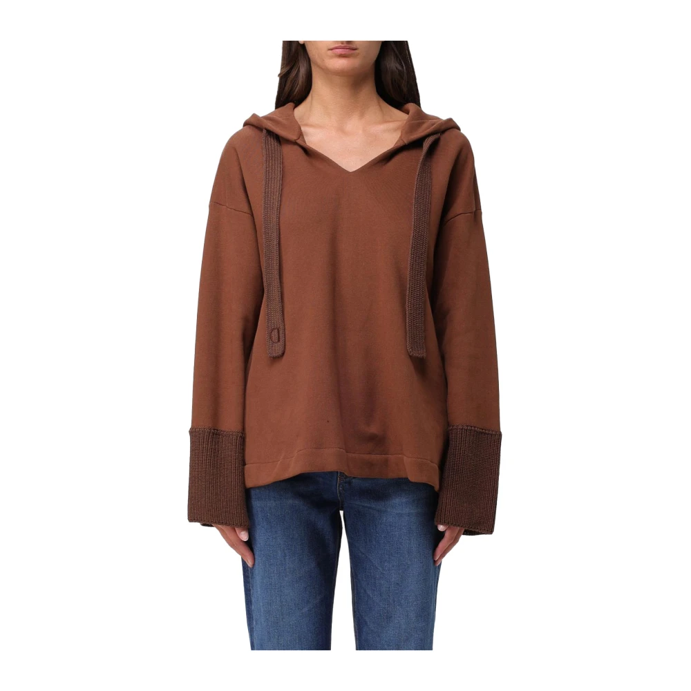 Dondup Kvinno Orange Sweatshirts & Hoodies Dam, M, Felpa