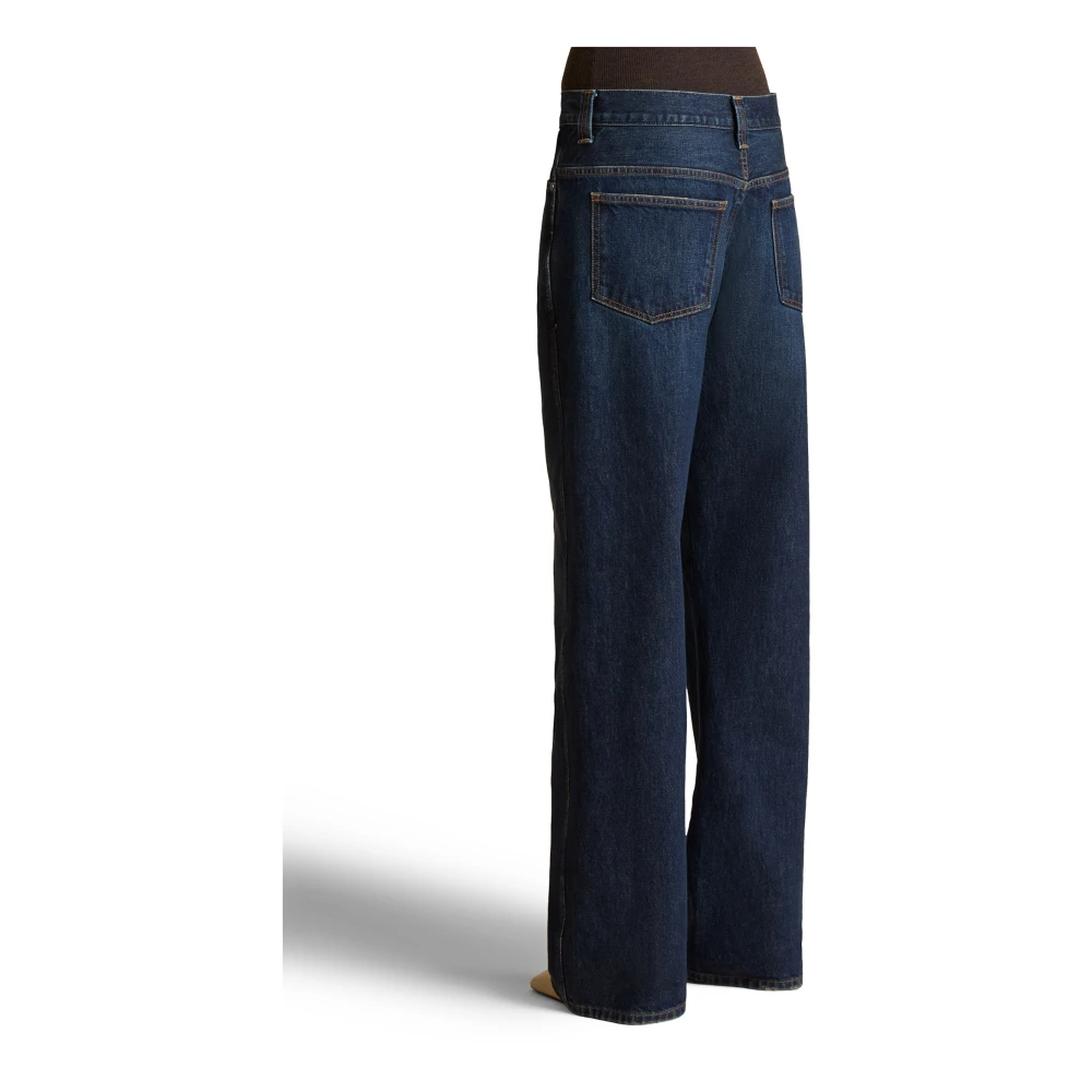 Khaite Blauwe Relaxed Fit Jeans Blue Dames