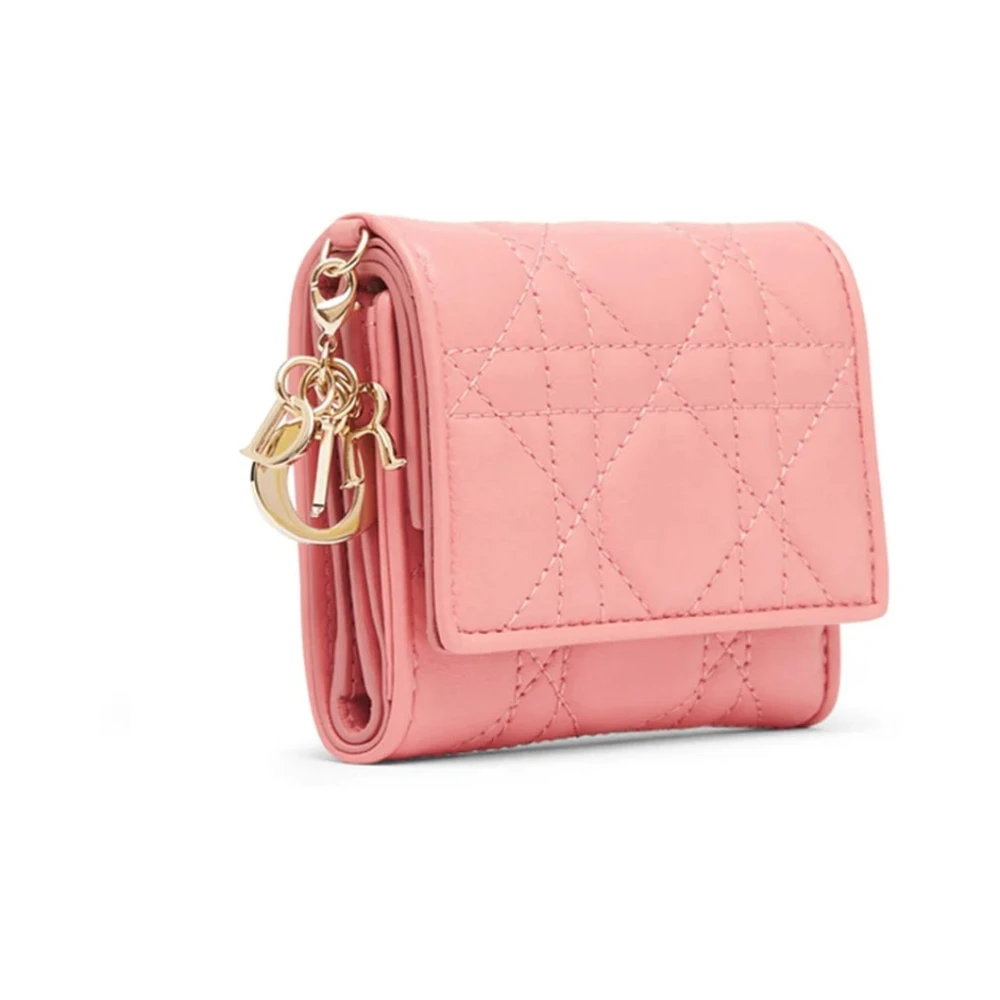 Dior Stijlvolle Roze Portemonnee met Charms Pink Heren
