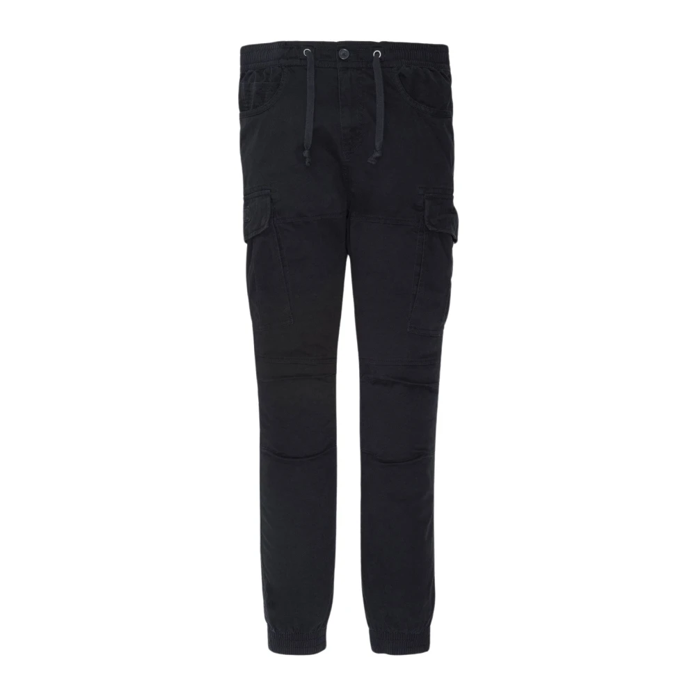 Schott NYC Cargo Stretch Multipocket Broek Black Heren