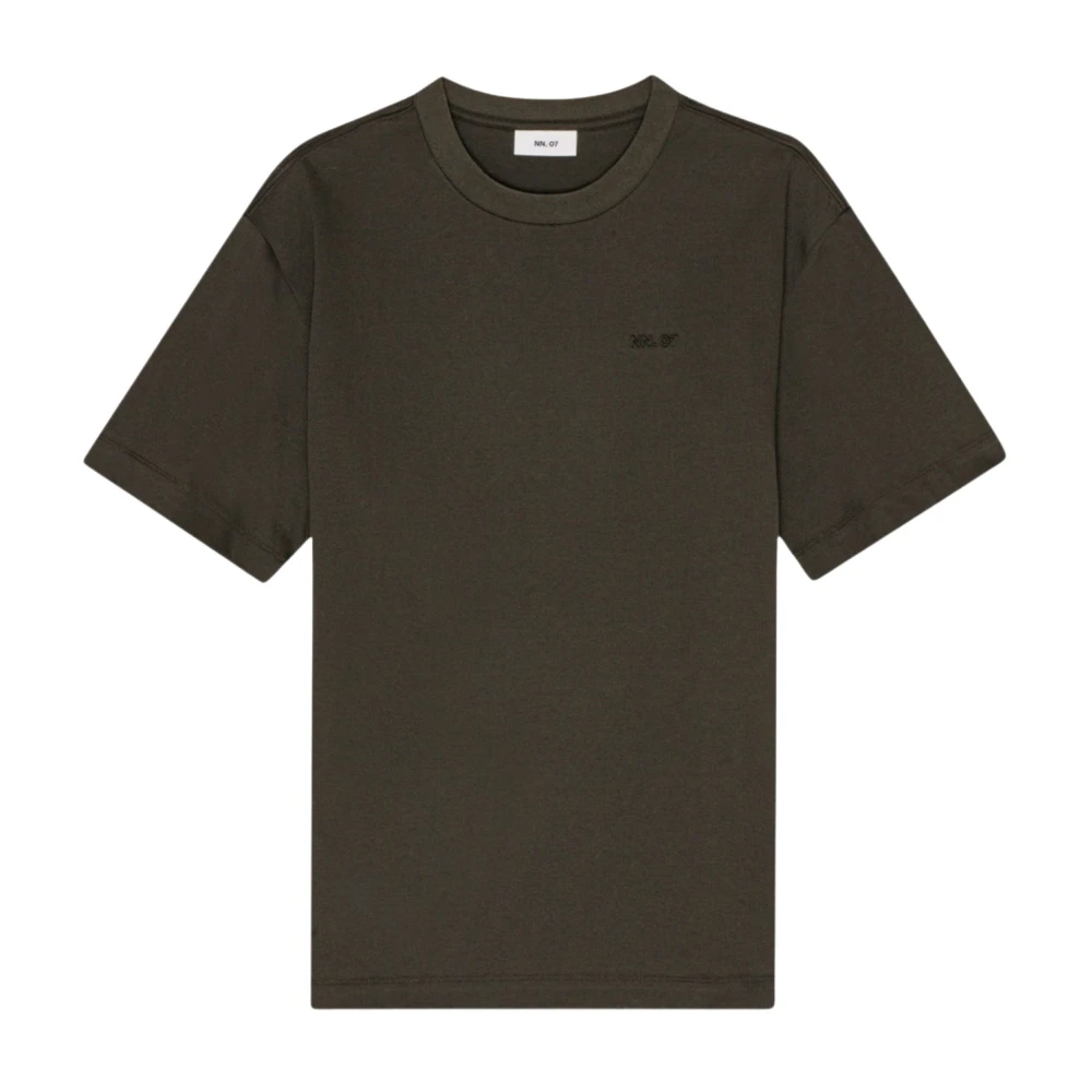 Nn07 Geëmbosseerd Logo T-shirt Donkerleger Green Heren