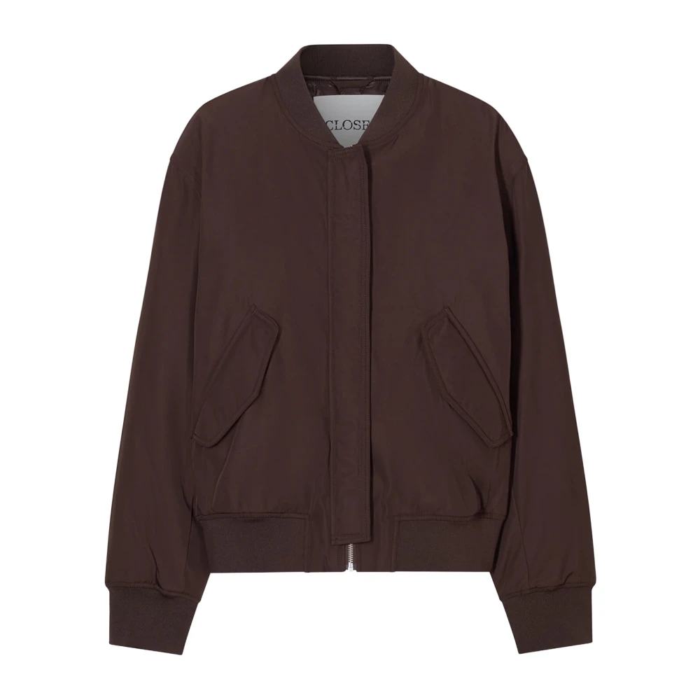 Closed Donna Marrone - Bomber Con Patch Logo - Jackets - S