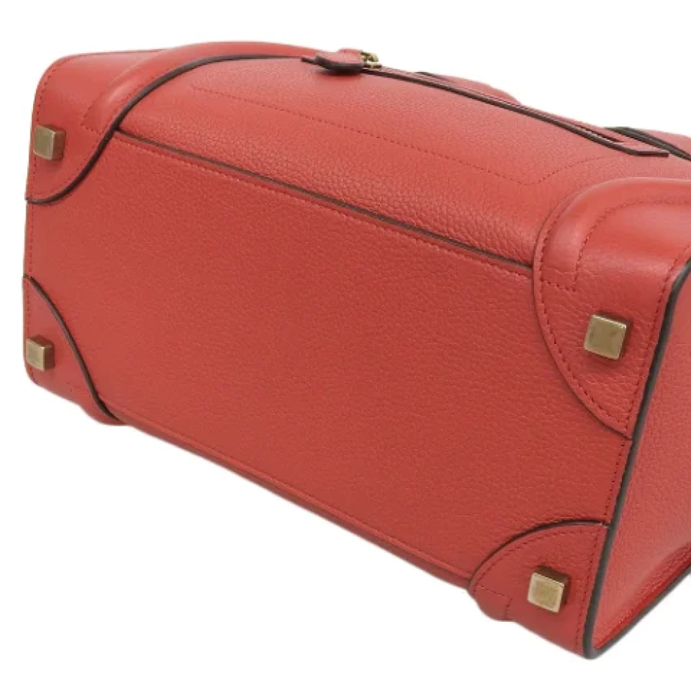 Celine Vintage Pre-owned Leather handbags Red Dames