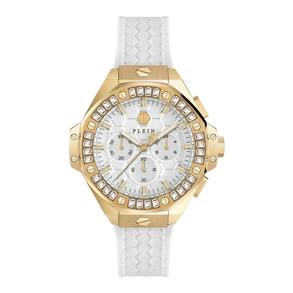 Philipp Plein White Unisexs Chronograph Watch Plein Chrono Royal PWPSA0624 - Image 4