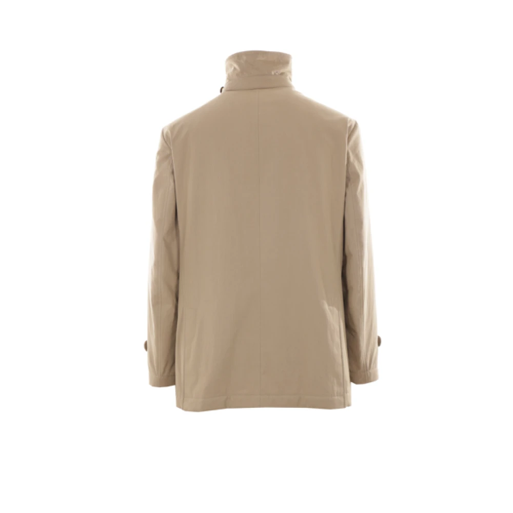 BRUNELLO CUCINELLI Lichtbruine Katoenen Gabardinejas Brown Heren