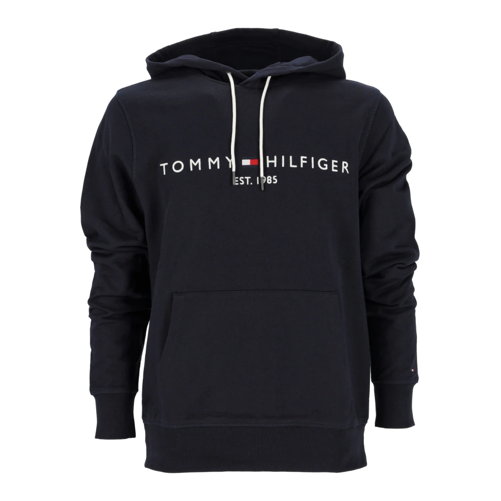 Tommy Hilfiger Men's Dark/Blue Logo Hoody Sweatshirt In