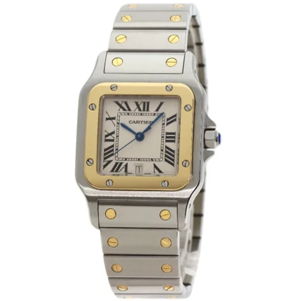 Cartier Vintage Pre-owned Guld klockor Beige, Herr