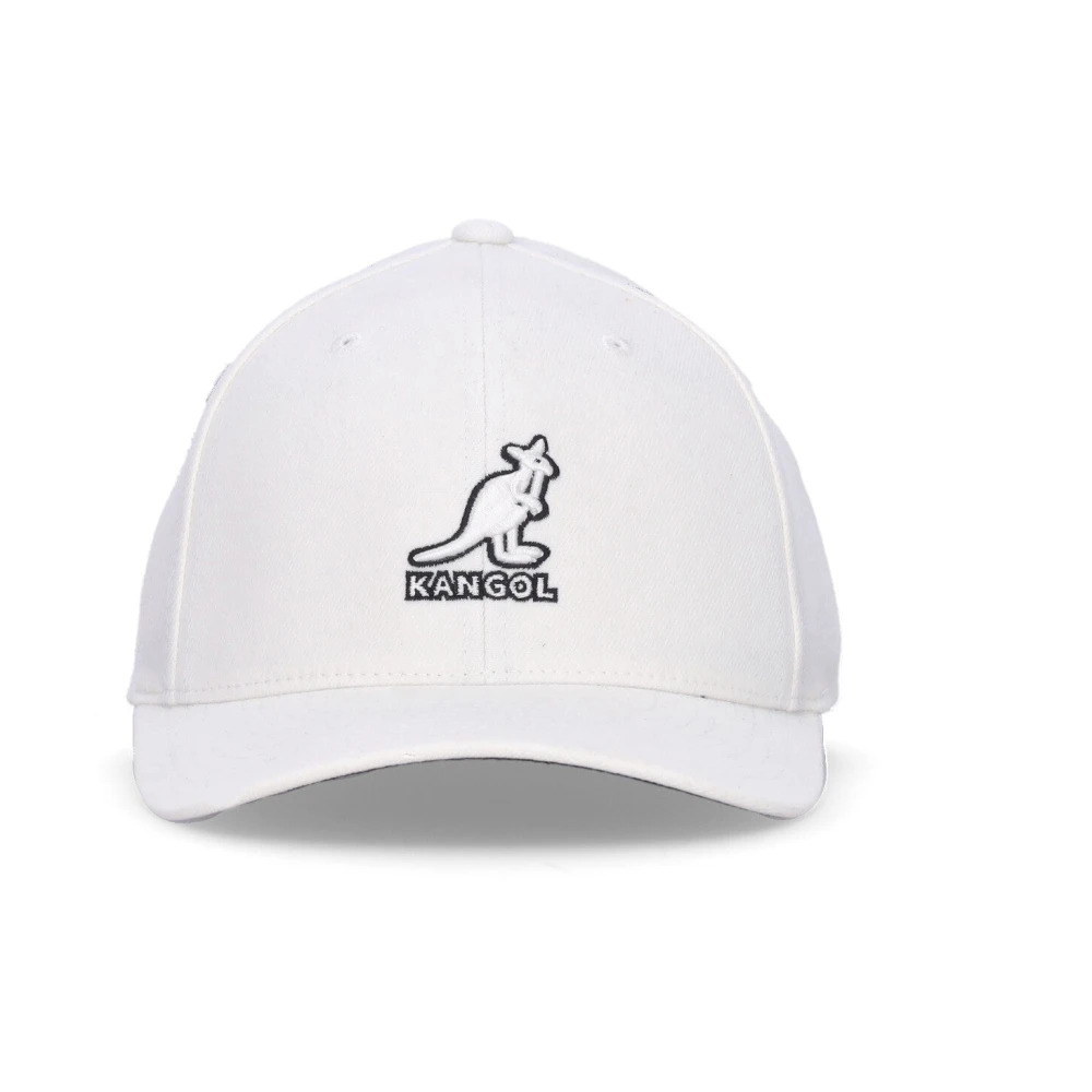 Kangol Flexfit Gebogen Klep Pet Wit Zwart White Heren