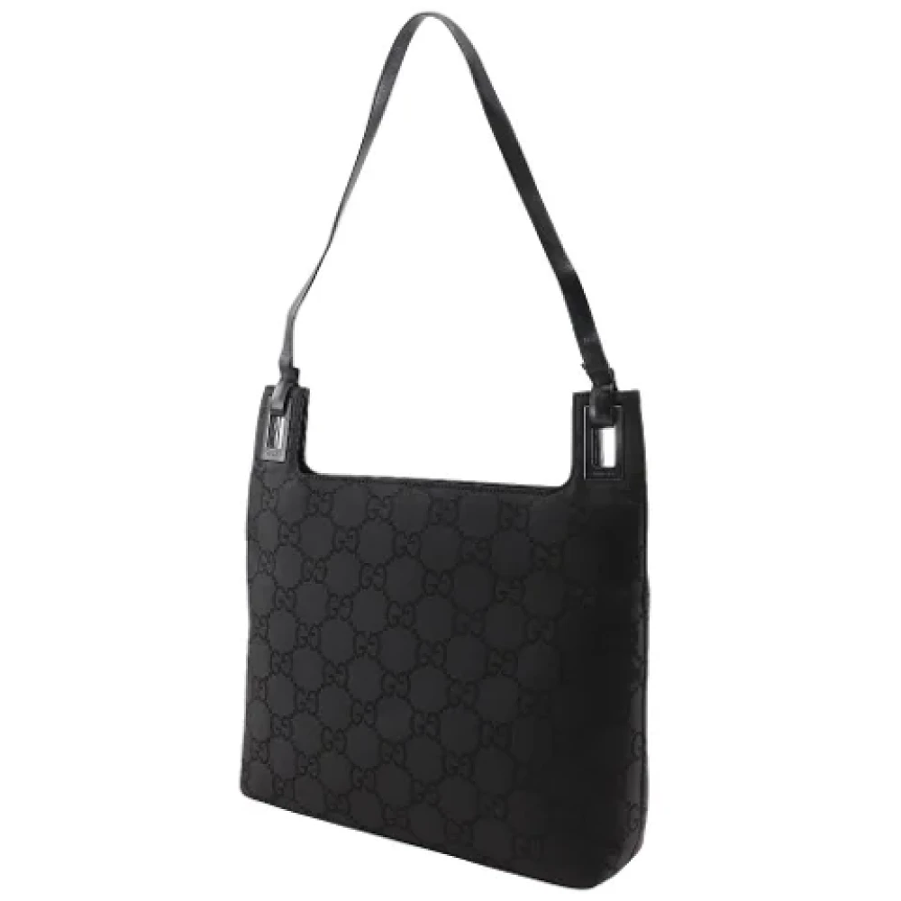Gucci Vintage Pre-owned Canvas shoulder-bags Black Dames