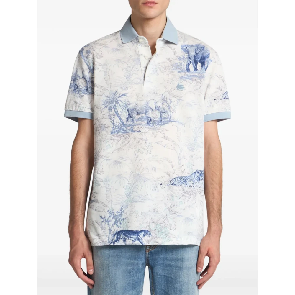 ETRO Safari Print Polo Shirt Multicolor Heren