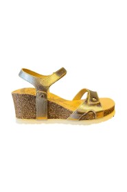 Sandaler med kilehæl gul • Sandaler med kilehæl i gul online hos Miinto