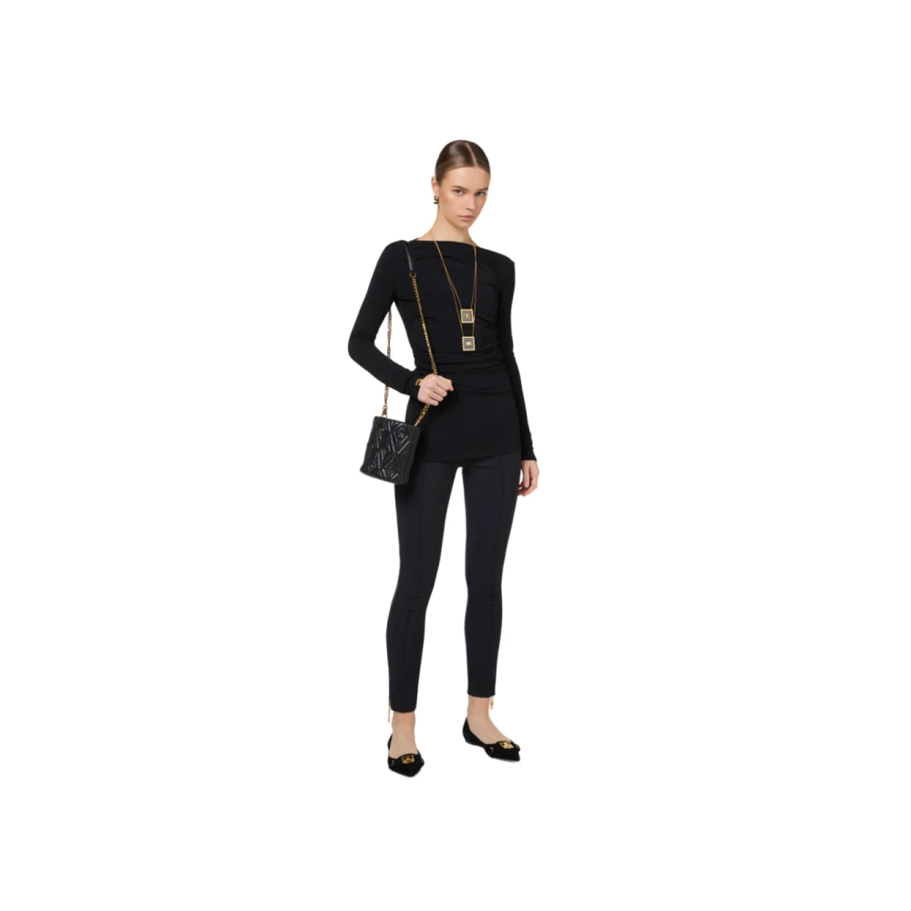 Elisabetta Franchi Zwarte Truien voor Vrouwen Black Dames