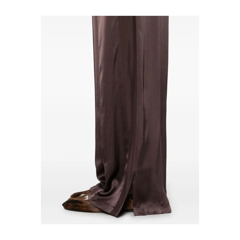Forte Zijden Losse Jogger Set Brown Dames