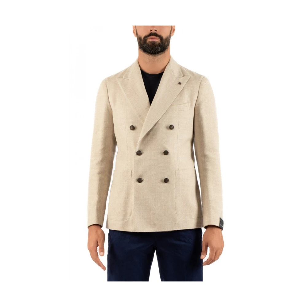 Tagliatore Herenjas Op Maat Gemaakt Stijl Beige Heren