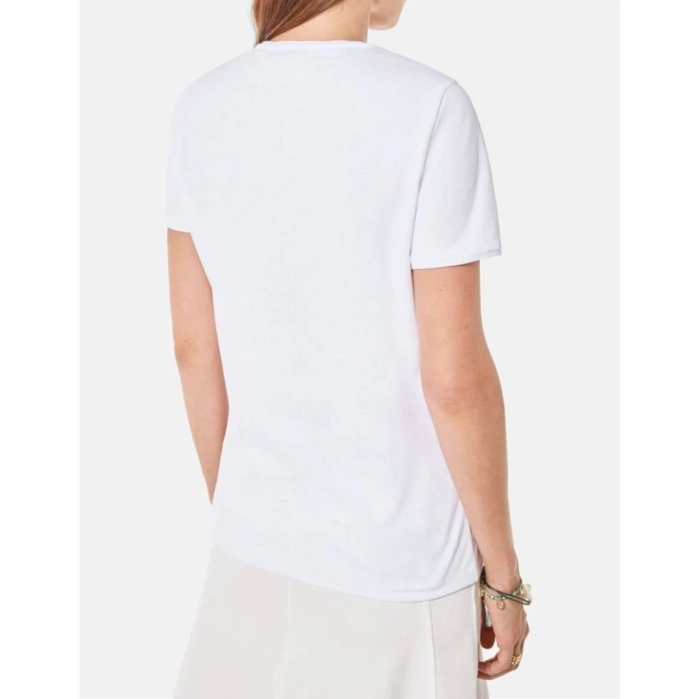 Carolina Herrera Witte Waterverf Bloemen T-shirt White Dames