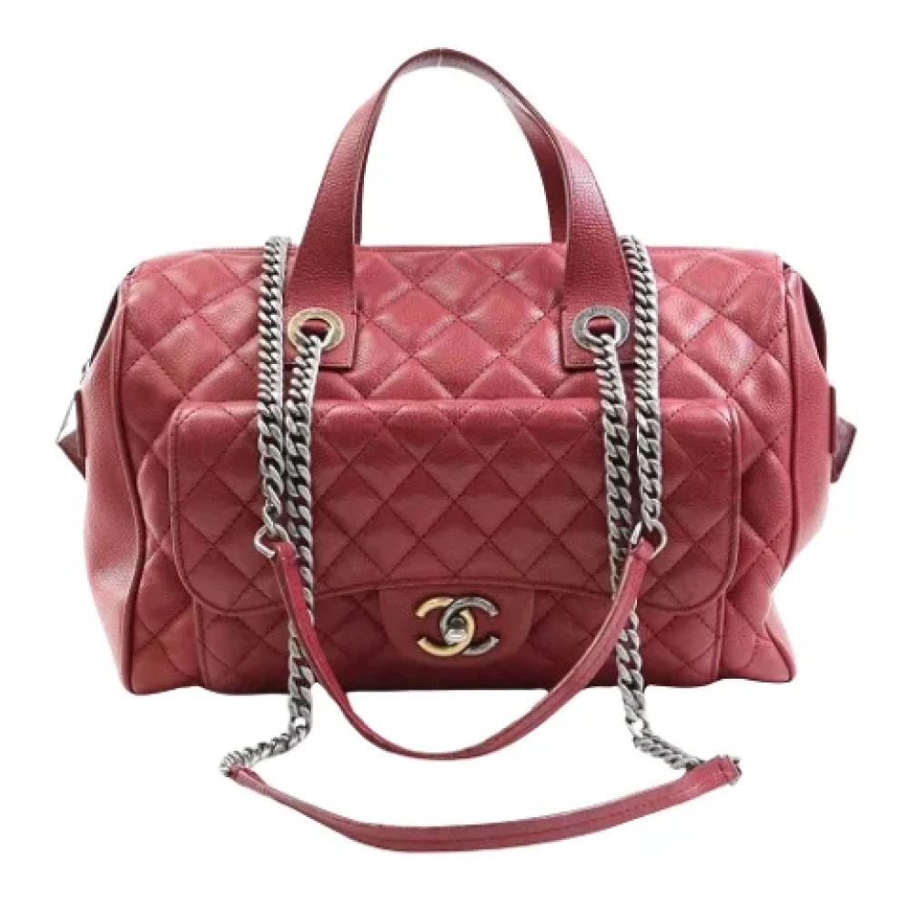 Chanel Vintage Pre-owned Leather handbags Red Dames