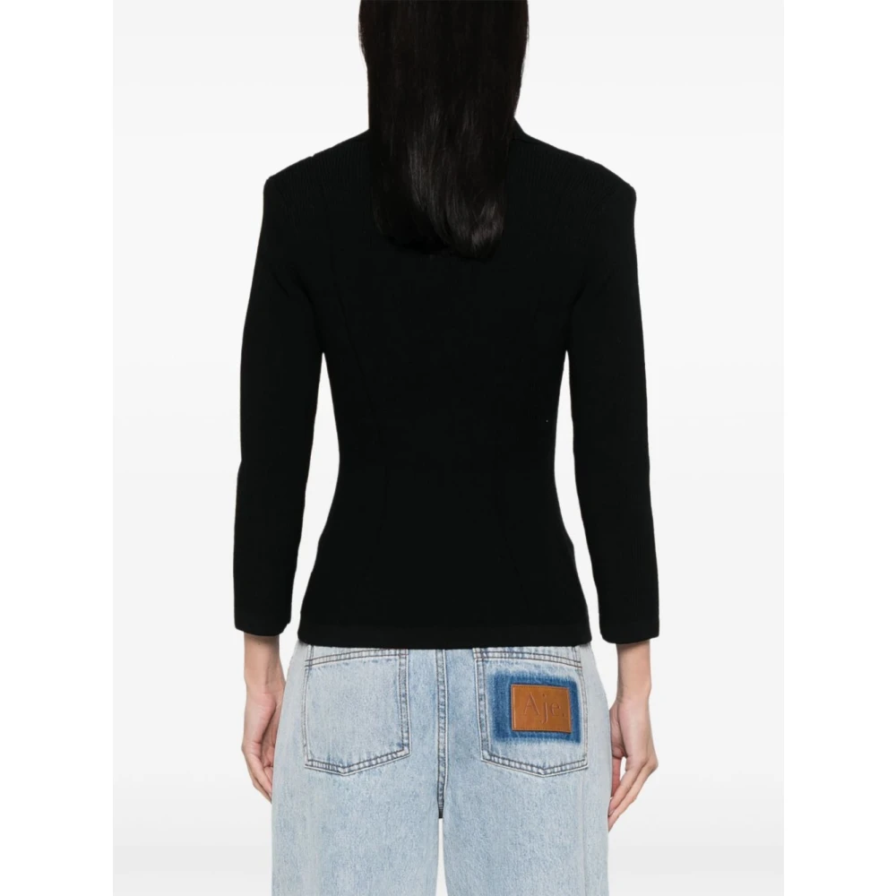 Elisabetta Franchi Zwarte Trui Dameskleding Black Dames