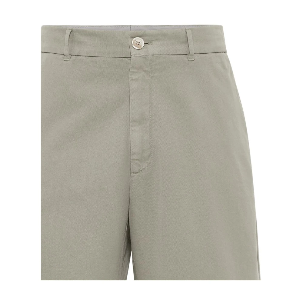 BRUNELLO CUCINELLI Stijlvolle Shorts voor Mannen Green Heren
