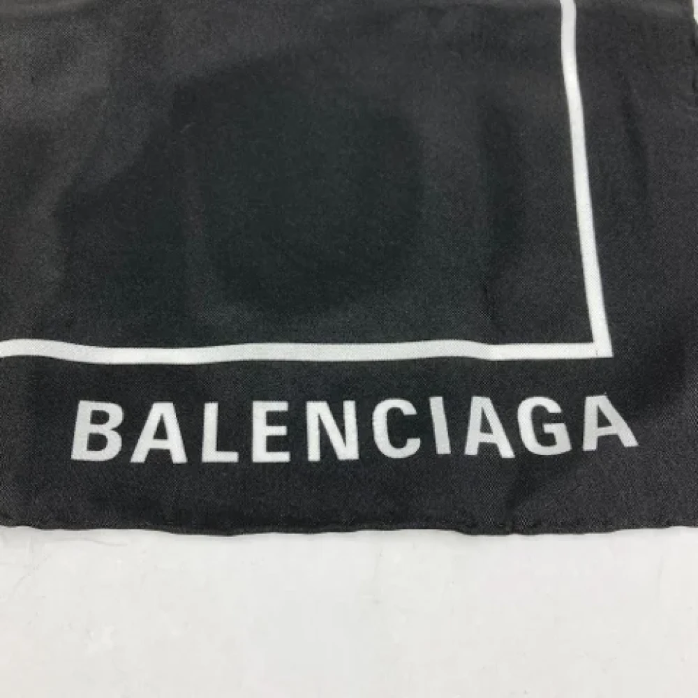 Balenciaga Vintage Pre-owned Fabric scarves Black Dames