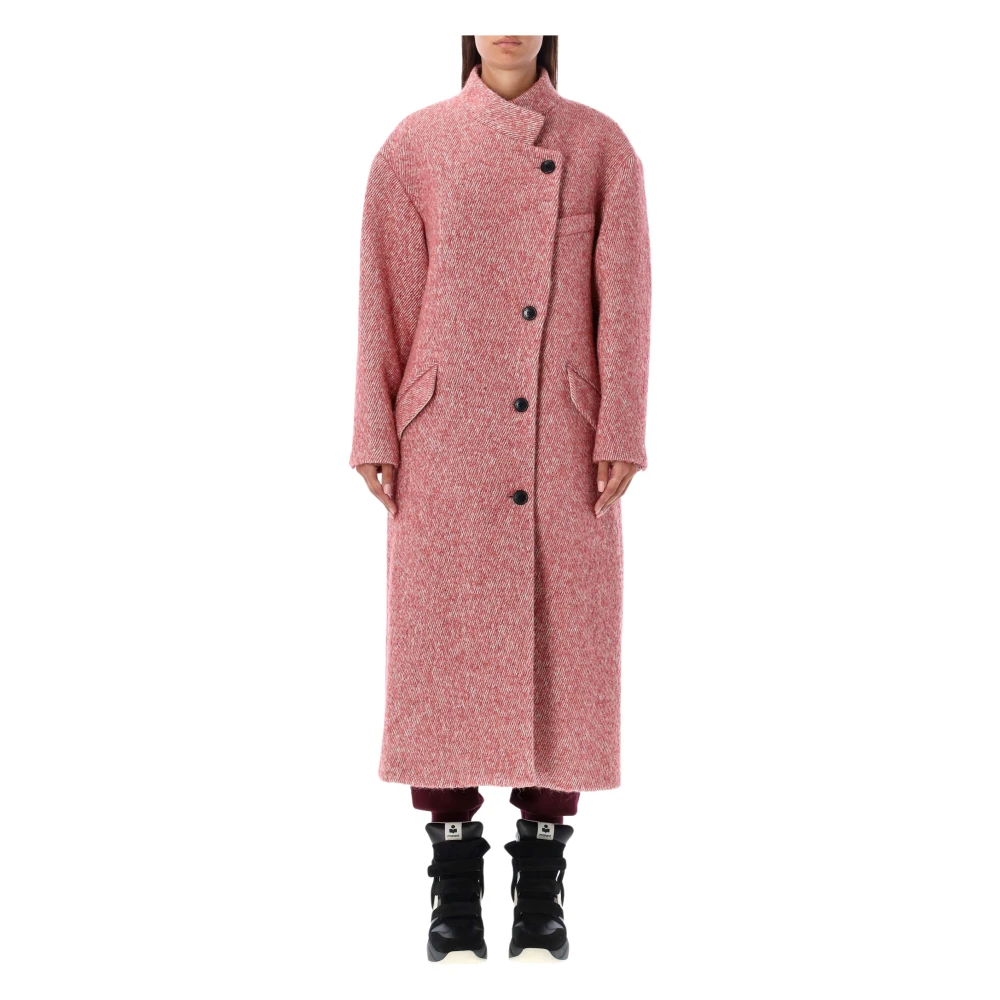 Isabel Marant Étoile Sabine Coat Stijlvolle en Trendy Buitenkleding Pink Dames