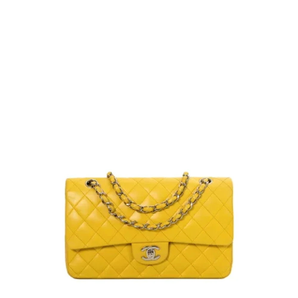 Chanel Vintage Pre-owned Leather chanel-bags Yellow Dames