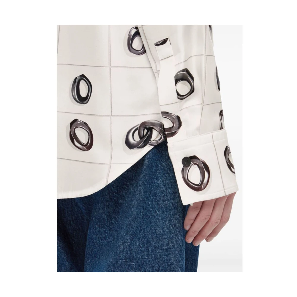 Salvatore Ferragamo Zijden Windowpane Print Overhemd Multicolor Dames