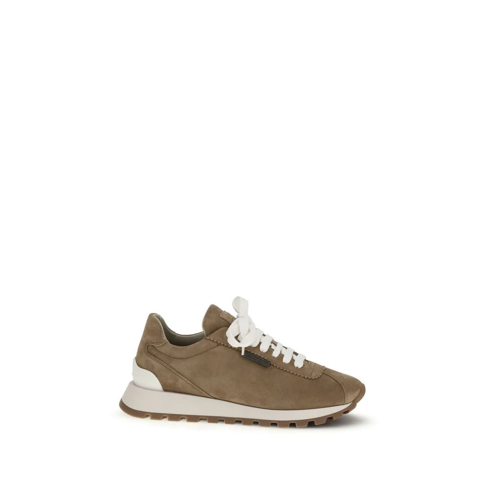 Brunello Cucinelli Rubber Platform Sneakers Dames Schoenen Bruin