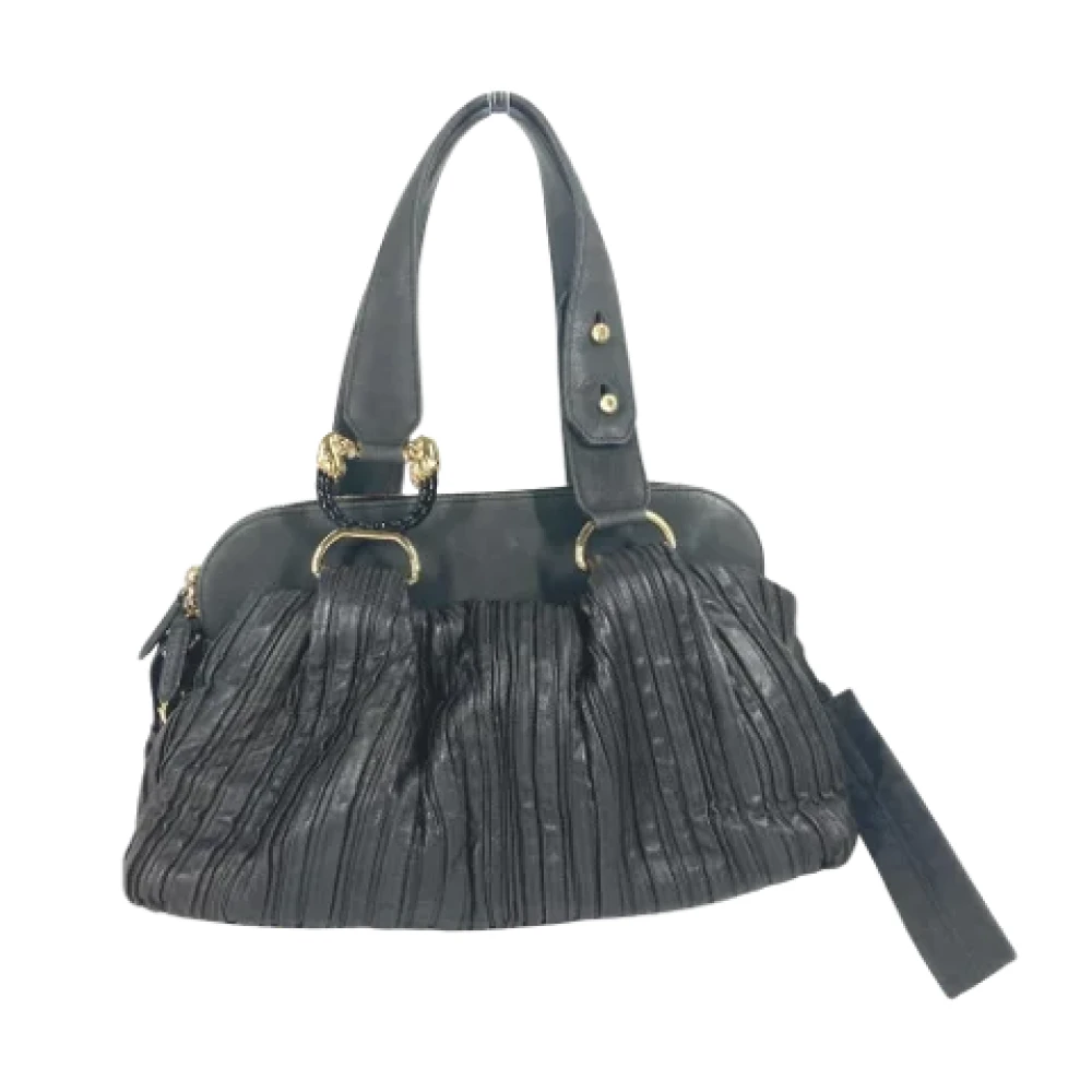 Bvlgari Vintage Pre-owned Fabric shoulder-bags Black Dames