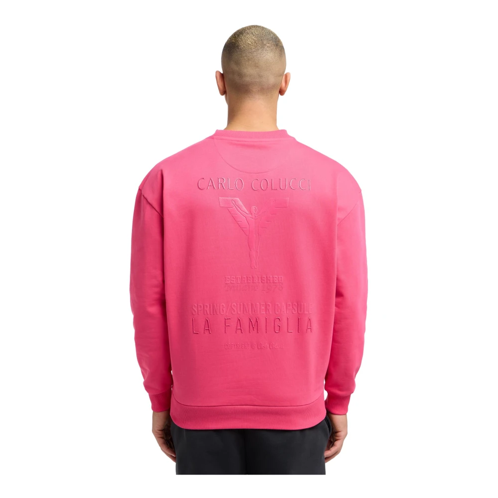 carlo colucci Premium Sweatshirt La Famiglia D'ottavio Pink Heren