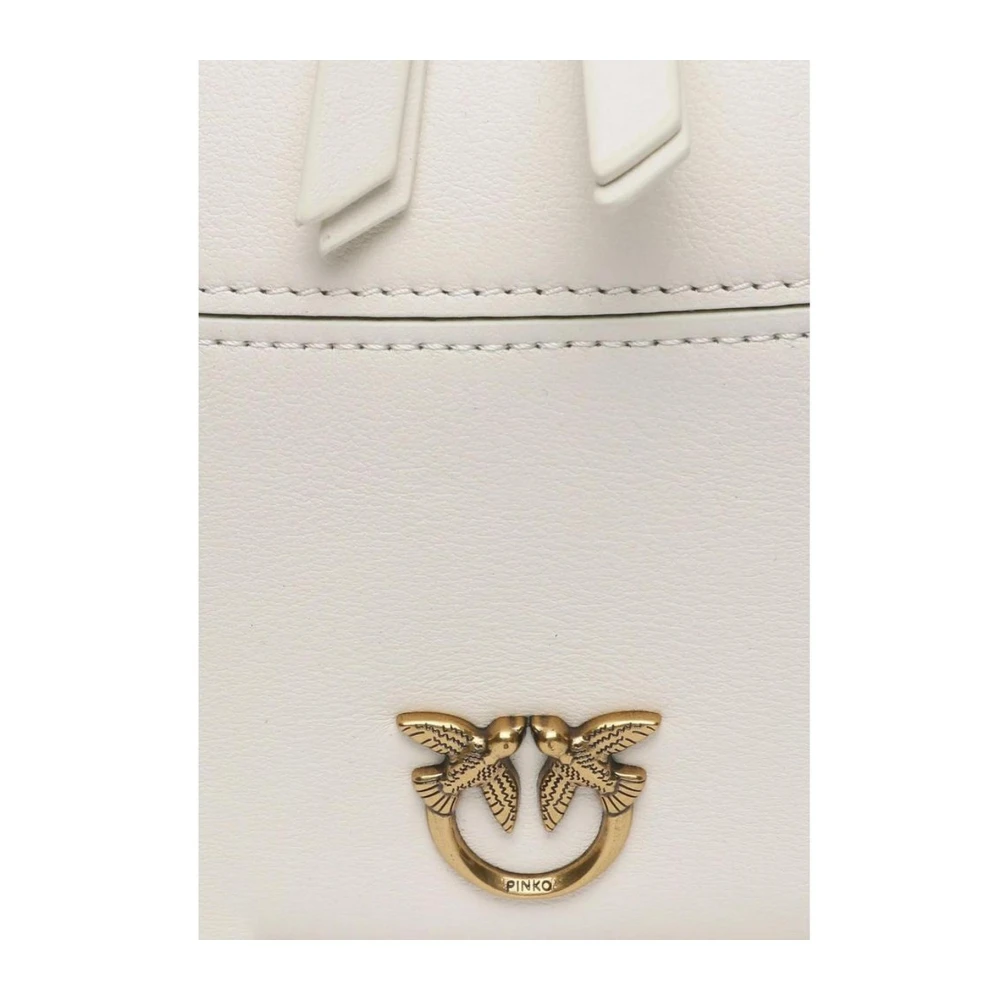 pinko Luxe leren handtas Damescollectie White Dames
