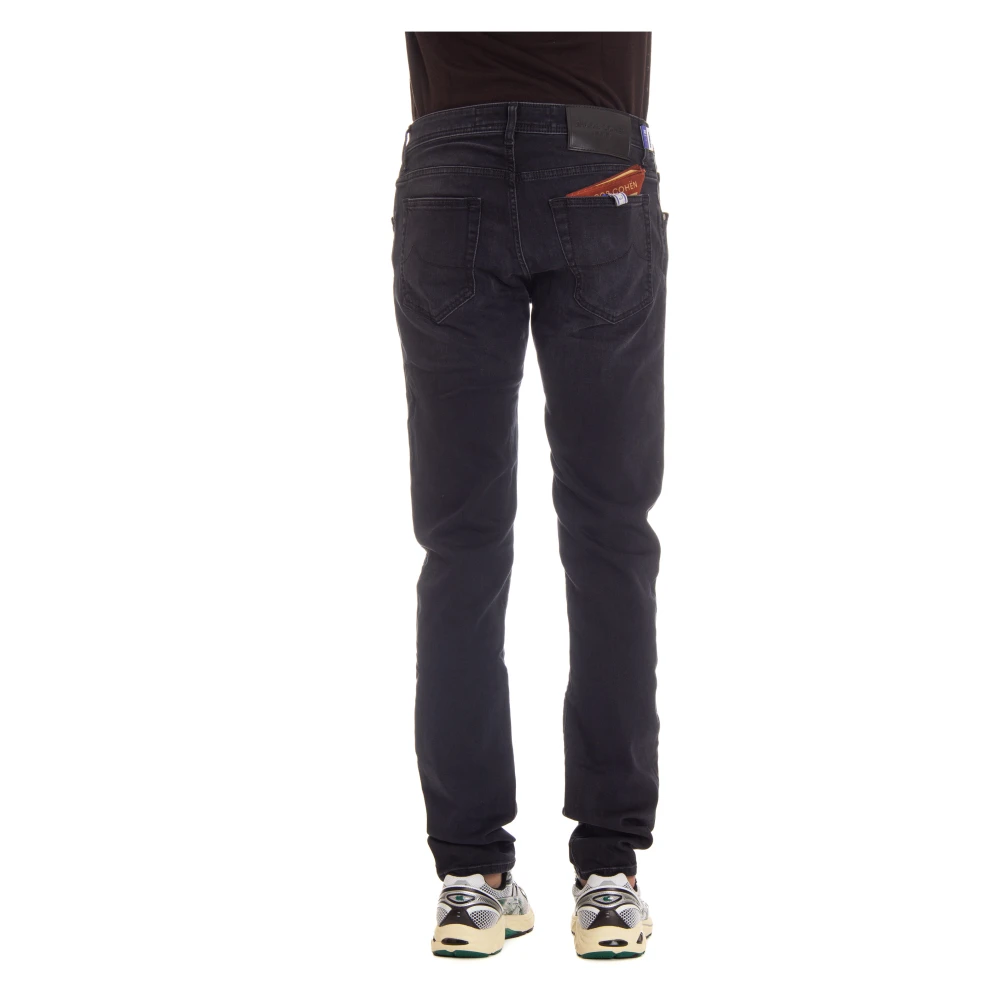 Jacob Cohën Zwarte Slim Fit Denim Jeans Black Heren