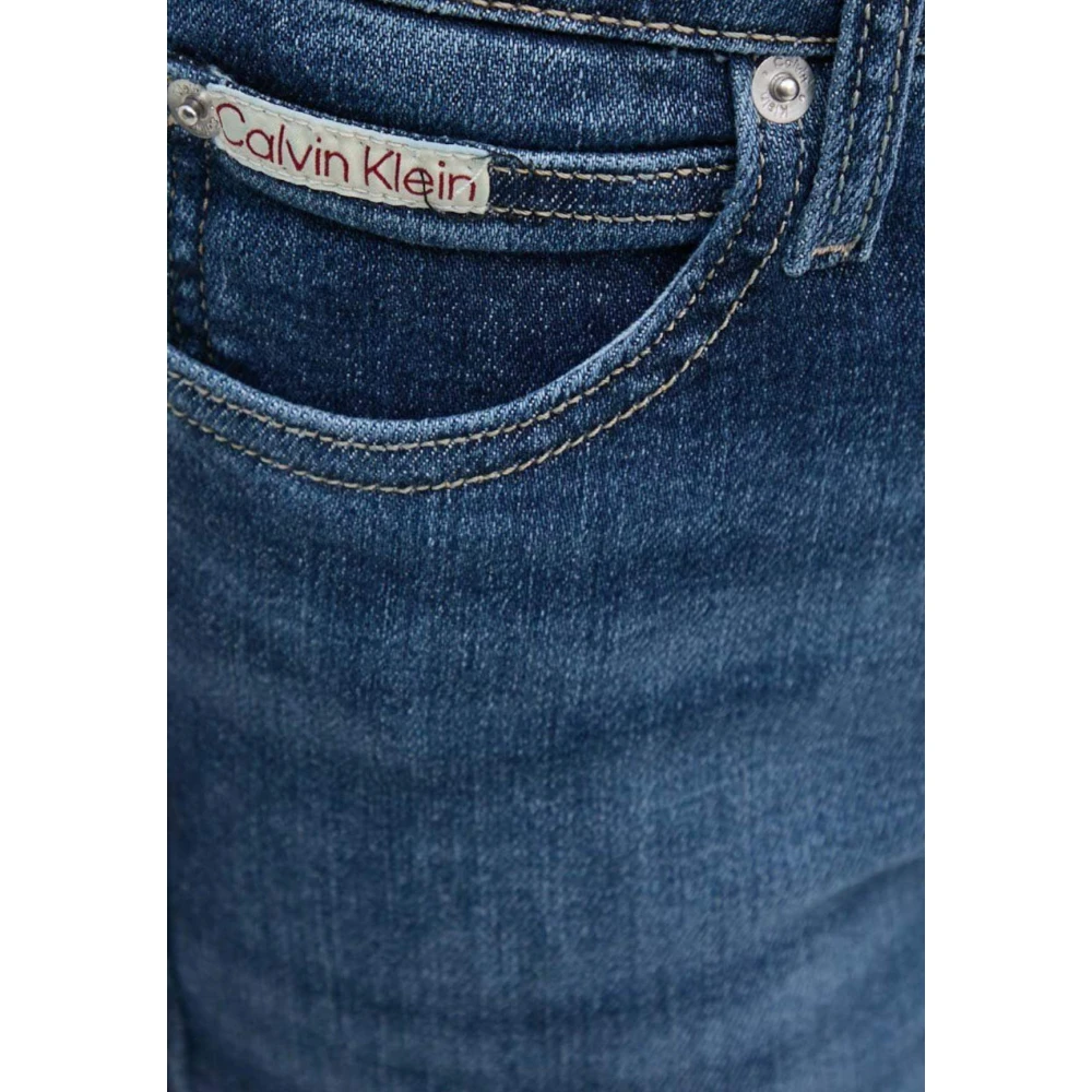 Calvin Klein Jeans High Rise Skinny Jeans in Denim Blue Dames