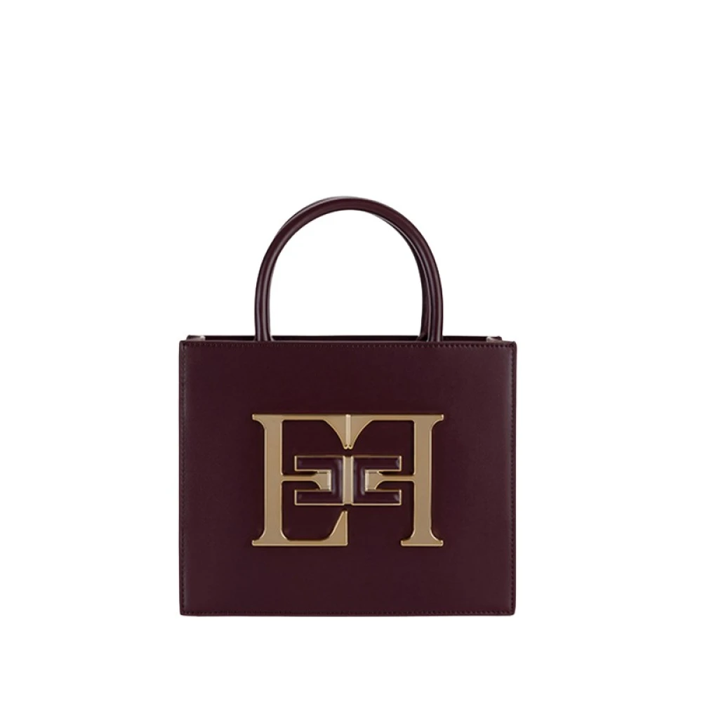 Elisabetta Franchi Kleine handtas met geborsteld synthetisch materiaal Red Dames