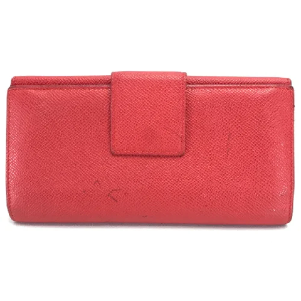 Bvlgari Vintage Pre-owned Leather wallets Red Dames