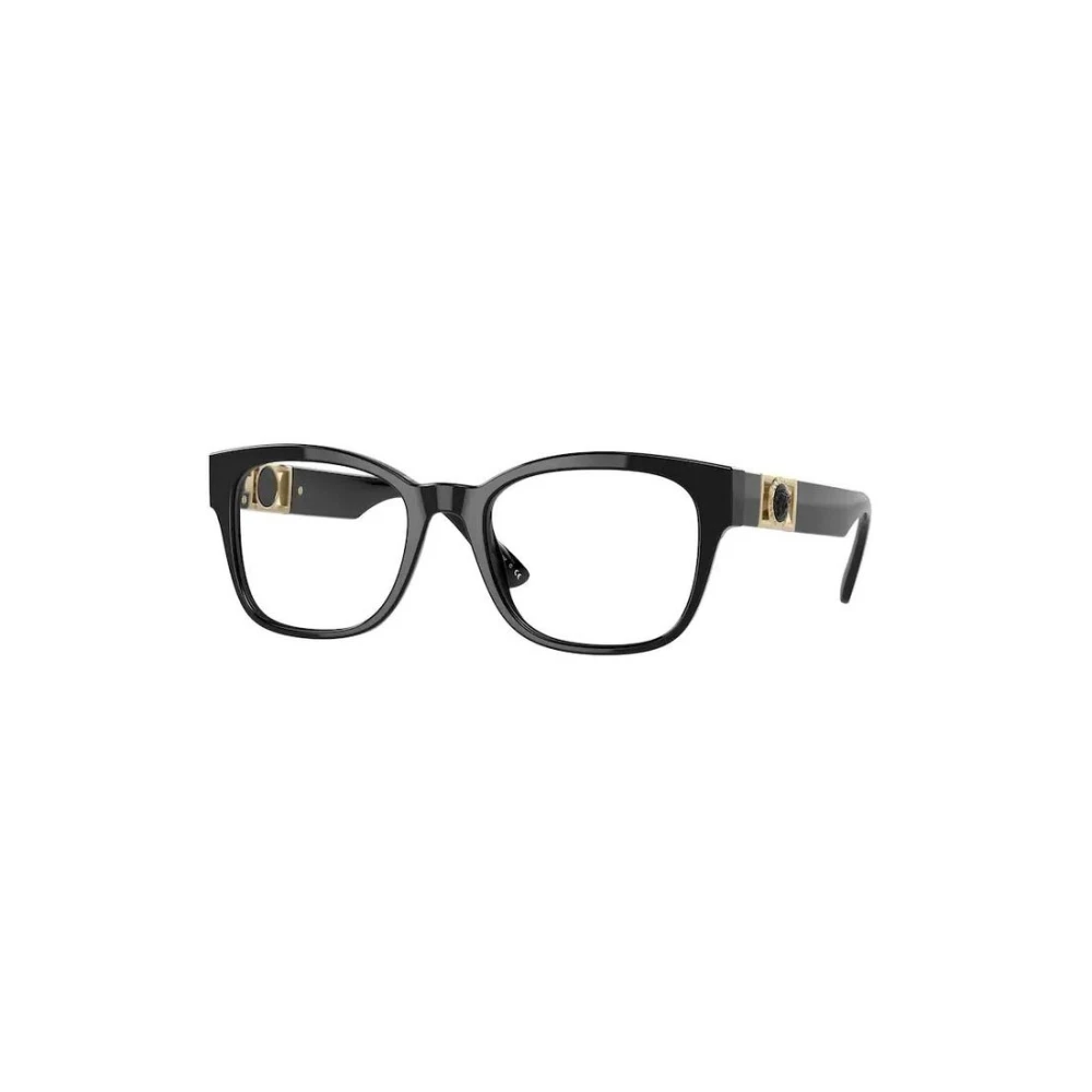 Versace Unisex Black Glasses, 52 Mm, Frame Glasses