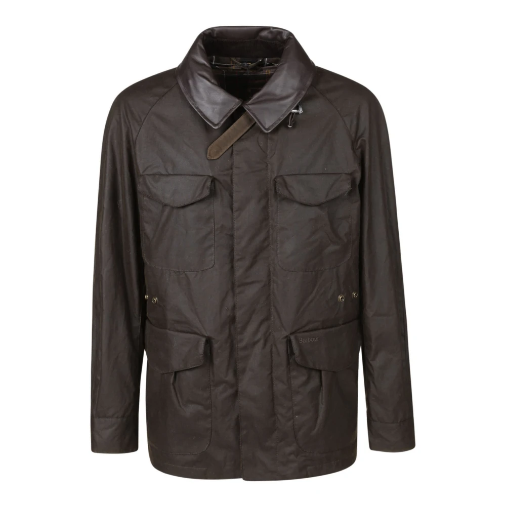 Barbour Men's Brown Light Jackets,, Classic Wax Jacket For Outdoor Activities Medium