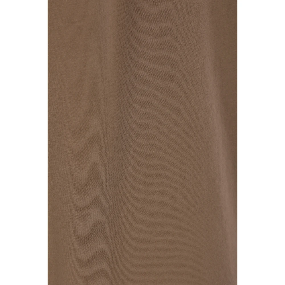 MM6 Maison Margiela Bruine Oversized Katoenen T-shirt met Logoprint Brown Heren