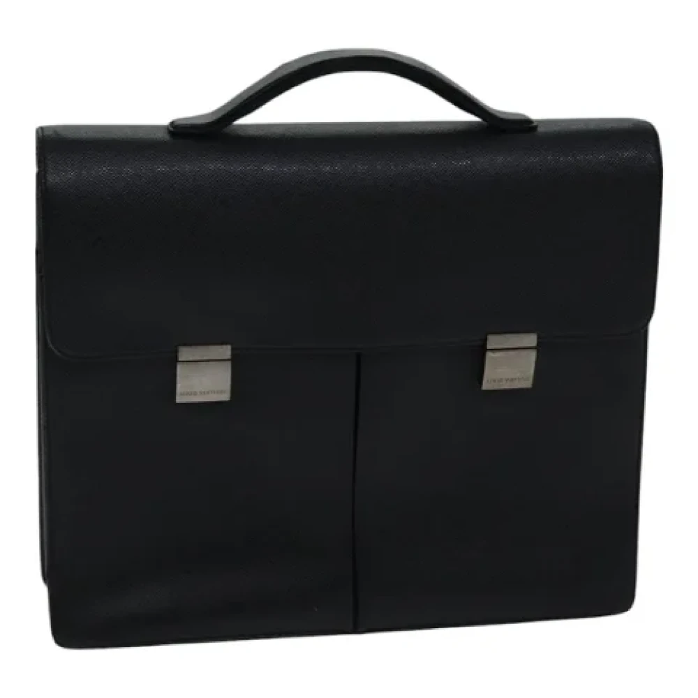 Louis Vuitton Vintage Pre-owned Leather briefcases Black Dames