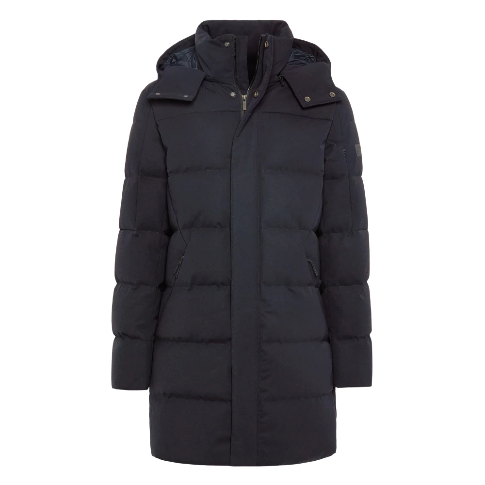 Boggi Milano B Tech Nylon Parka met ganzen dons Blue Heren