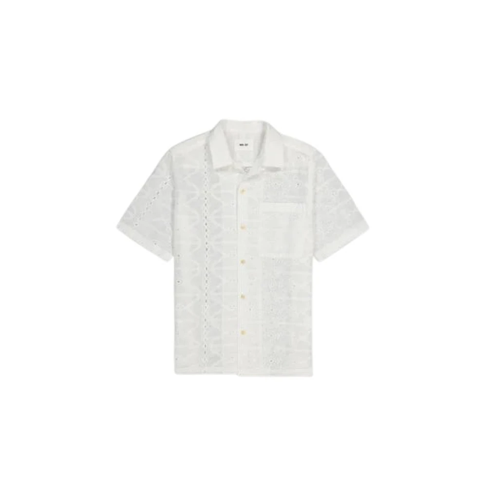 Nn07 Wit overhemd met korte mouwen en borstzak White Heren