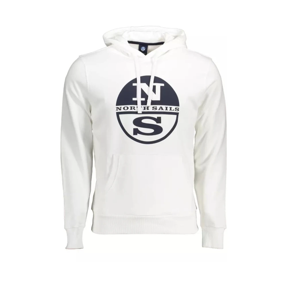 North Sails Men's White Cotton Hooded Sweatshirt
